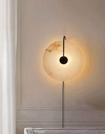 Ceraeyra Alabaster Globe Wall Light - Neutral Decor