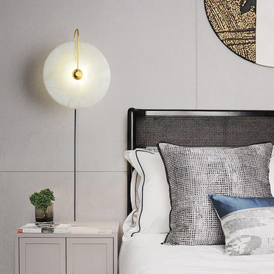 Ceraeyra Alabaster Globe Wall Light - Neutral Decor
