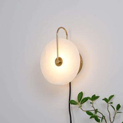 Ceraeyra Alabaster Globe Wall Light - Neutral Decor