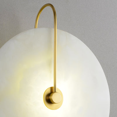 Kristy Alabaster LED Wall Lamp Round Iconic Circular