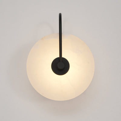 Kristy Alabaster LED Wall Lamp Round Iconic Circular