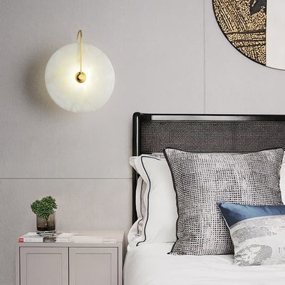 Albeenne Alabaster Globe Wall Lamp