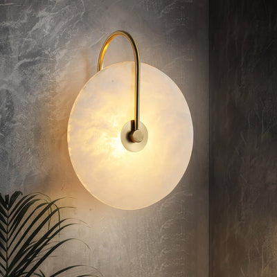 Ceraeyra Alabaster Globe Wall Light - Neutral Decor