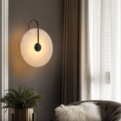 Ceraeyra Alabaster Globe Wall Light - Neutral Decor