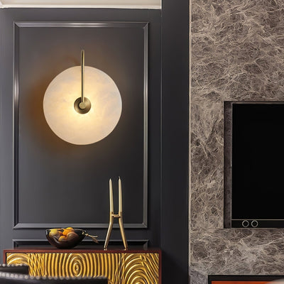 Ceraeyra Alabaster Globe Wall Light - Neutral Decor