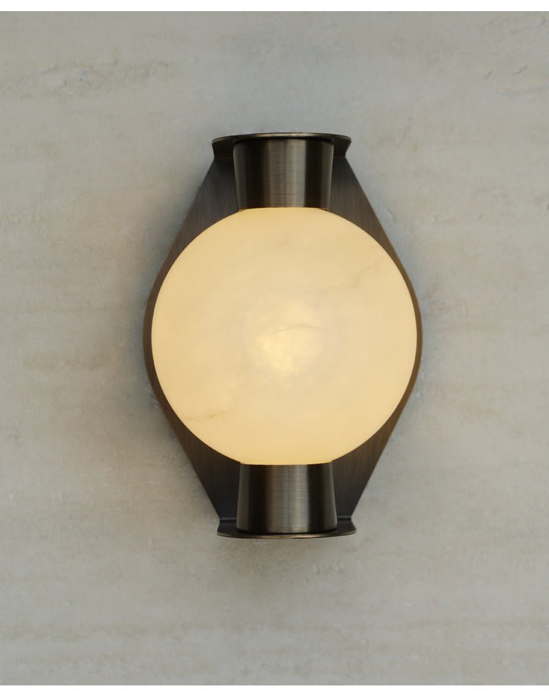 Caldrien Alabaster Orb Alabaster Sconce