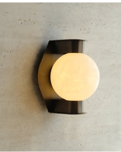 Caldrien Alabaster Orb Alabaster Sconce