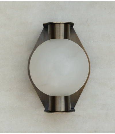 Caldrien Alabaster Orb Alabaster Sconce