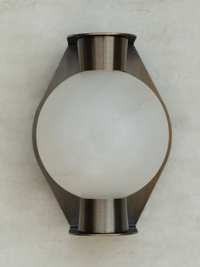 Caldrien Alabaster Orb Alabaster Sconce