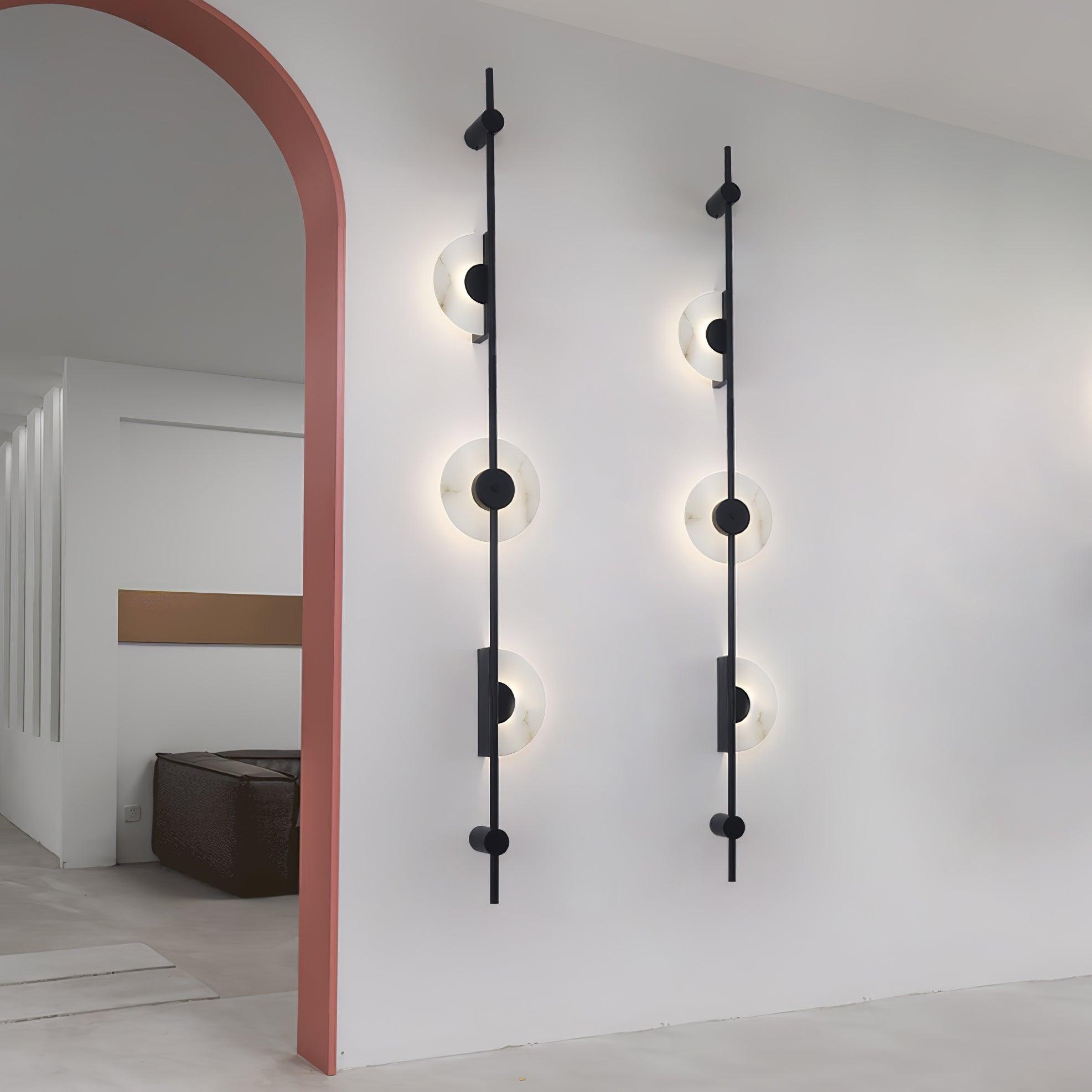 Neron Alabaster Vertical Wall Sconce