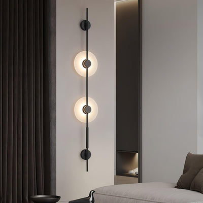 Neron Alabaster Vertical Wall Sconce