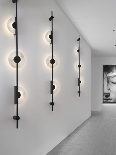 Neron Alabaster Vertical Wall Sconce