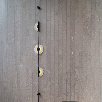 Neron Alabaster Vertical Wall Sconce
