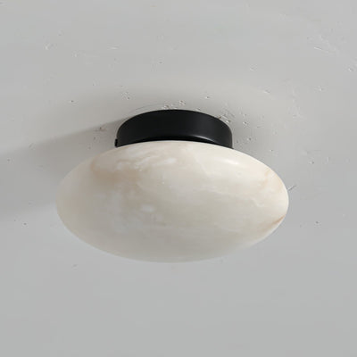 Vanorara Minimalist Alabaster Flush Mount Light