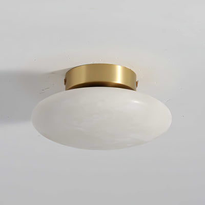 Vanorara Minimalist Alabaster Flush Mount Light