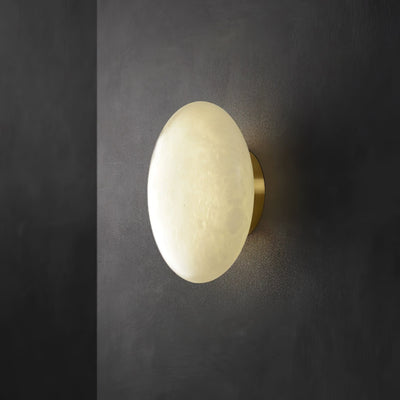 Vanorara Minimalist Alabaster Flush Mount Light