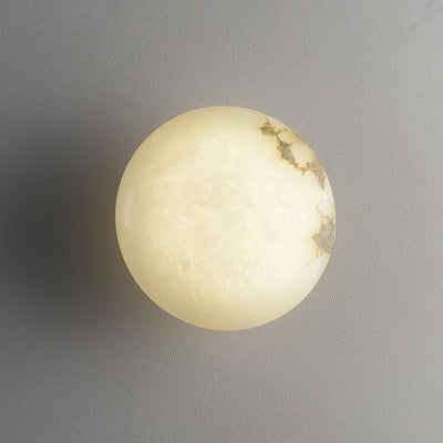 Vanorara Minimalist Alabaster Flush Mount Light