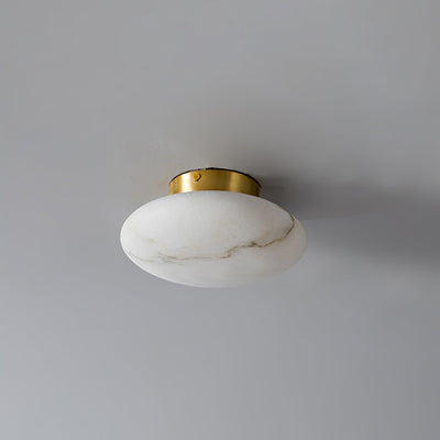 Vanorara Minimalist Alabaster Flush Mount Light