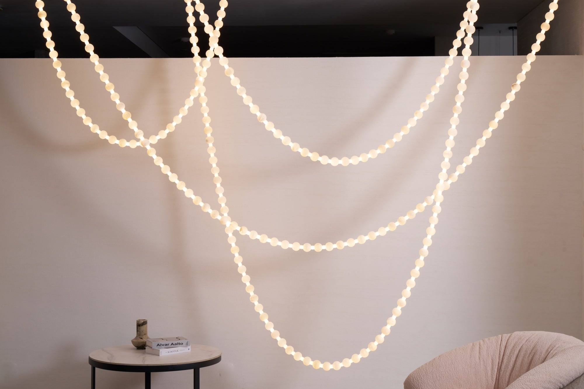 Grempt Alabaster Pearl Necklace Chandelier