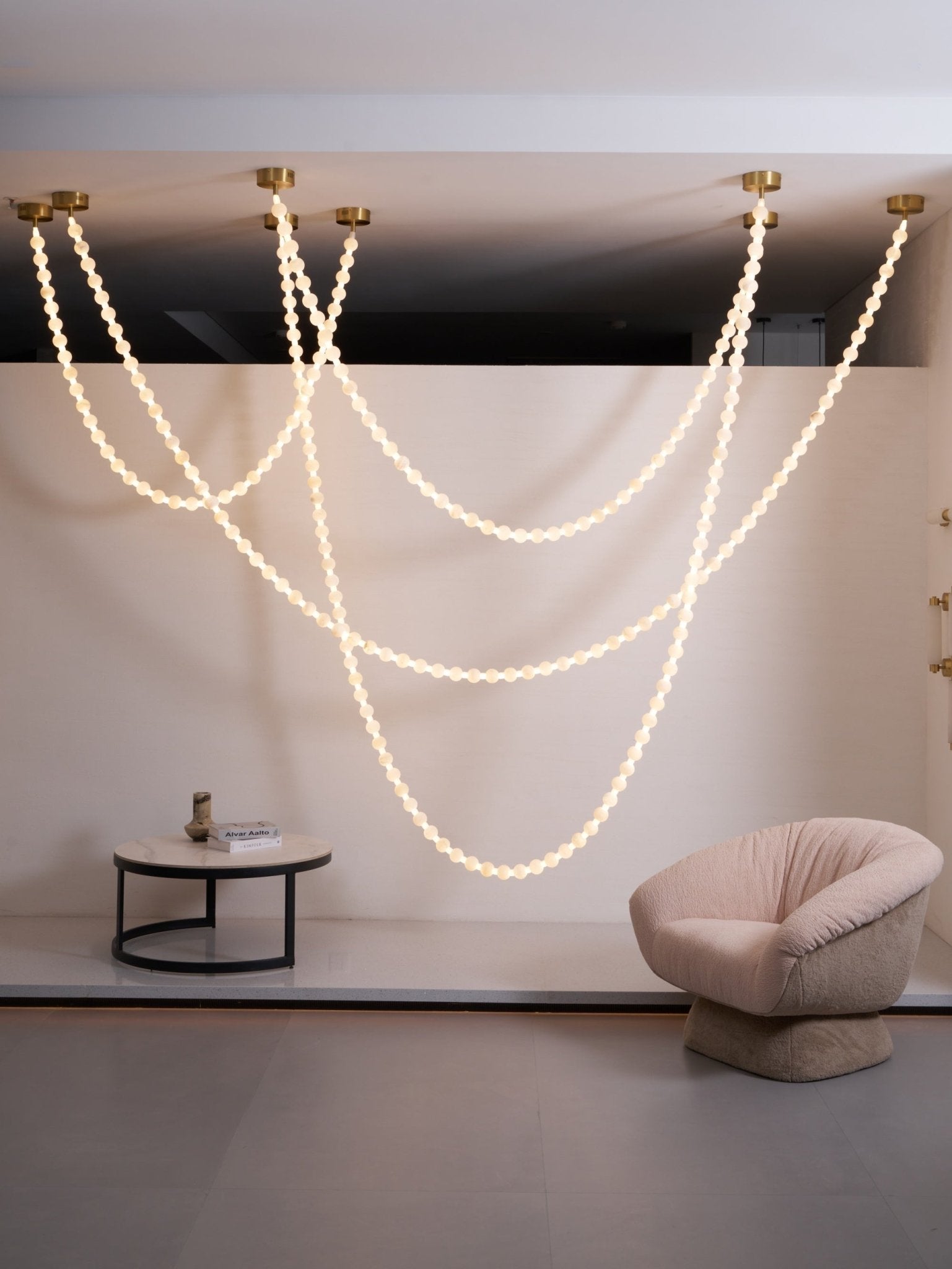 Grempt Alabaster Pearl Necklace Chandelier