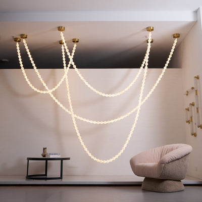 Grempt Alabaster Pearl Necklace Chandelier