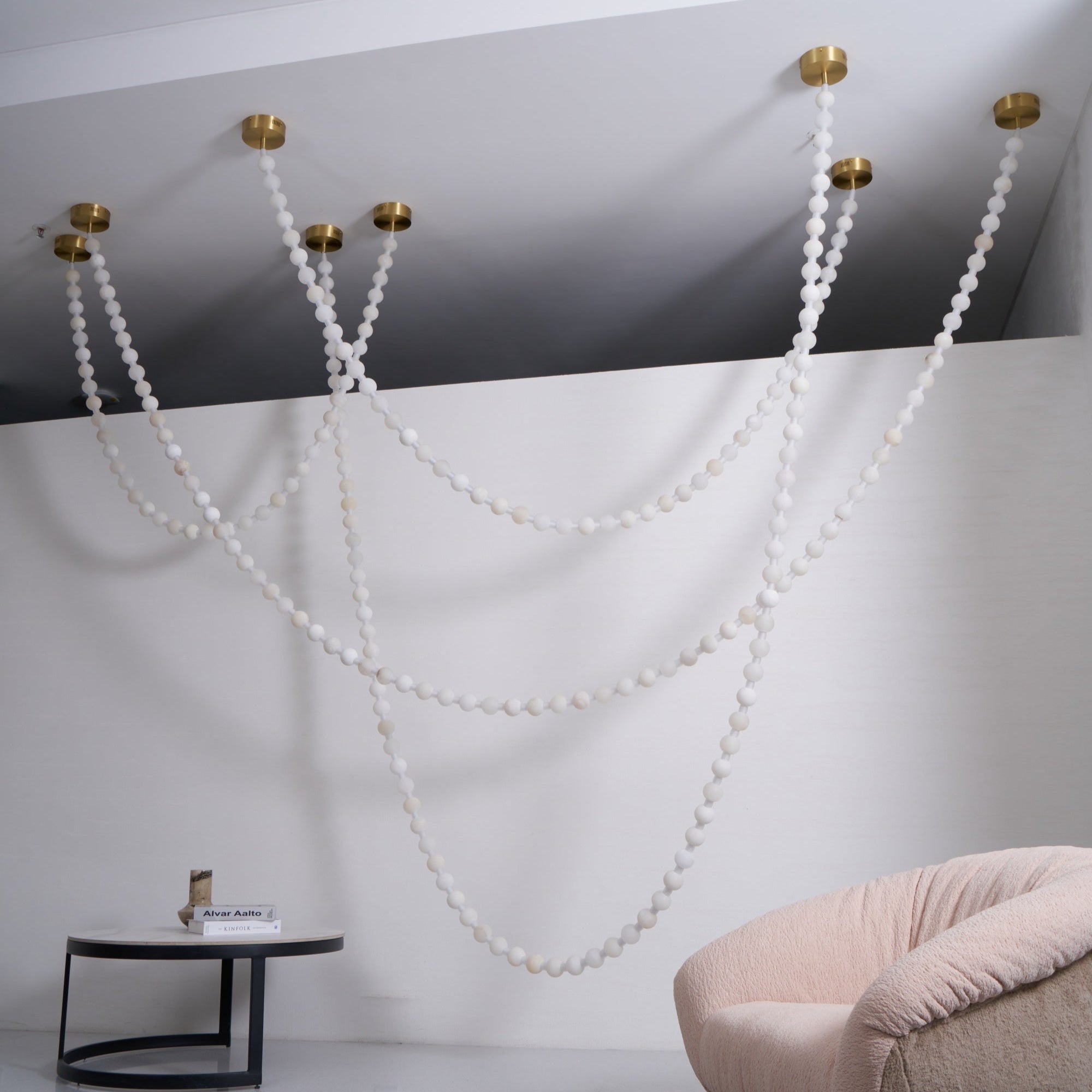 Grempt Alabaster Pearl Necklace Chandelier