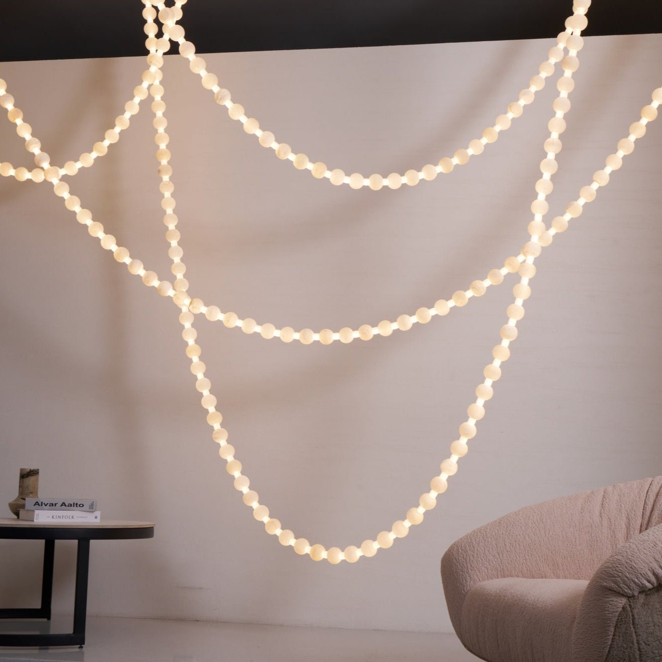 Grempt Alabaster Pearl Necklace Chandelier