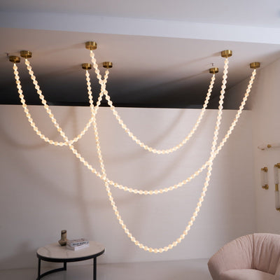 Grempt Alabaster Pearl Necklace Chandelier