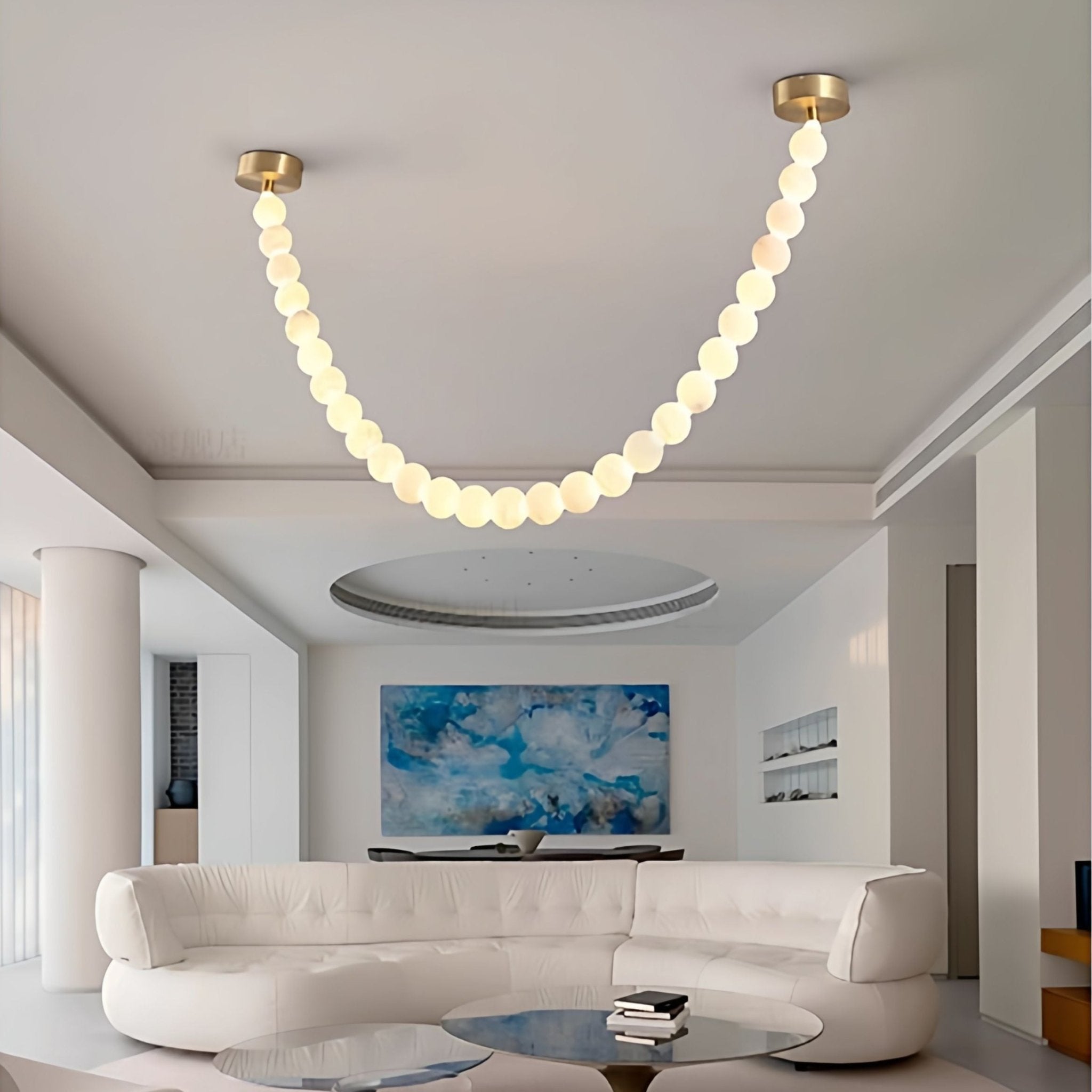 Grempt Alabaster Pearl Necklace Chandelier