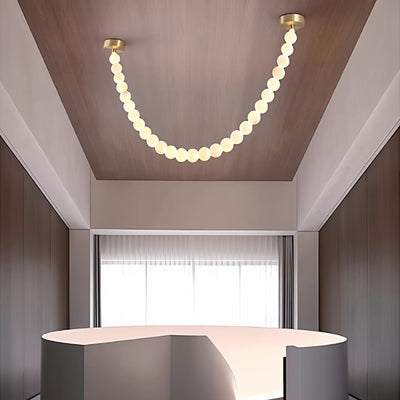 Grempt Alabaster Pearl Necklace Chandelier