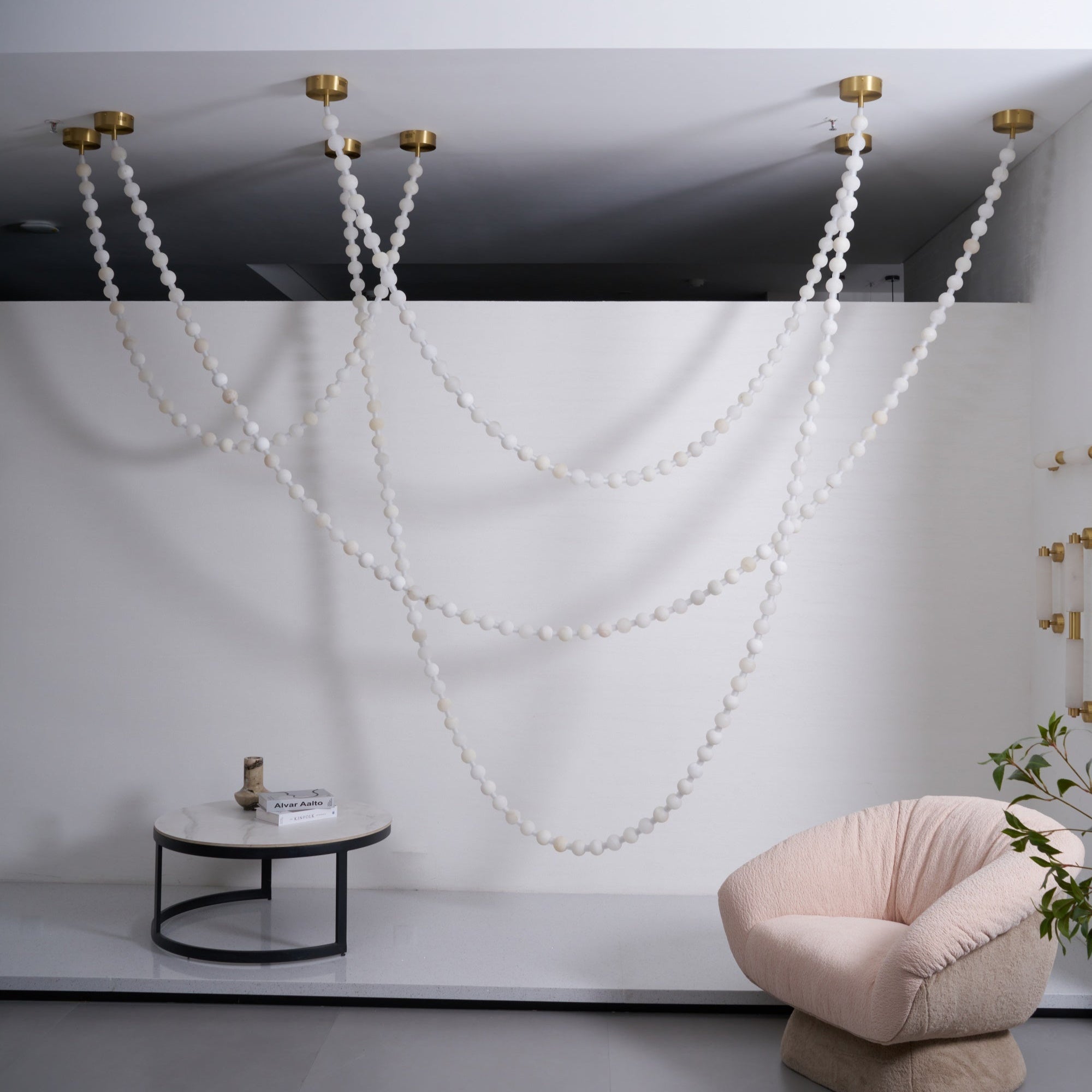 Grempt Alabaster Pearl Necklace Chandelier