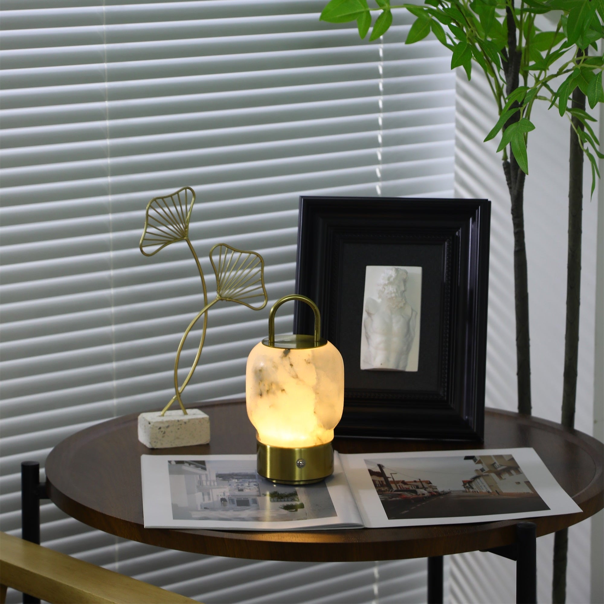 Oramith Alabaster Portable Rechargeable Table Lamp