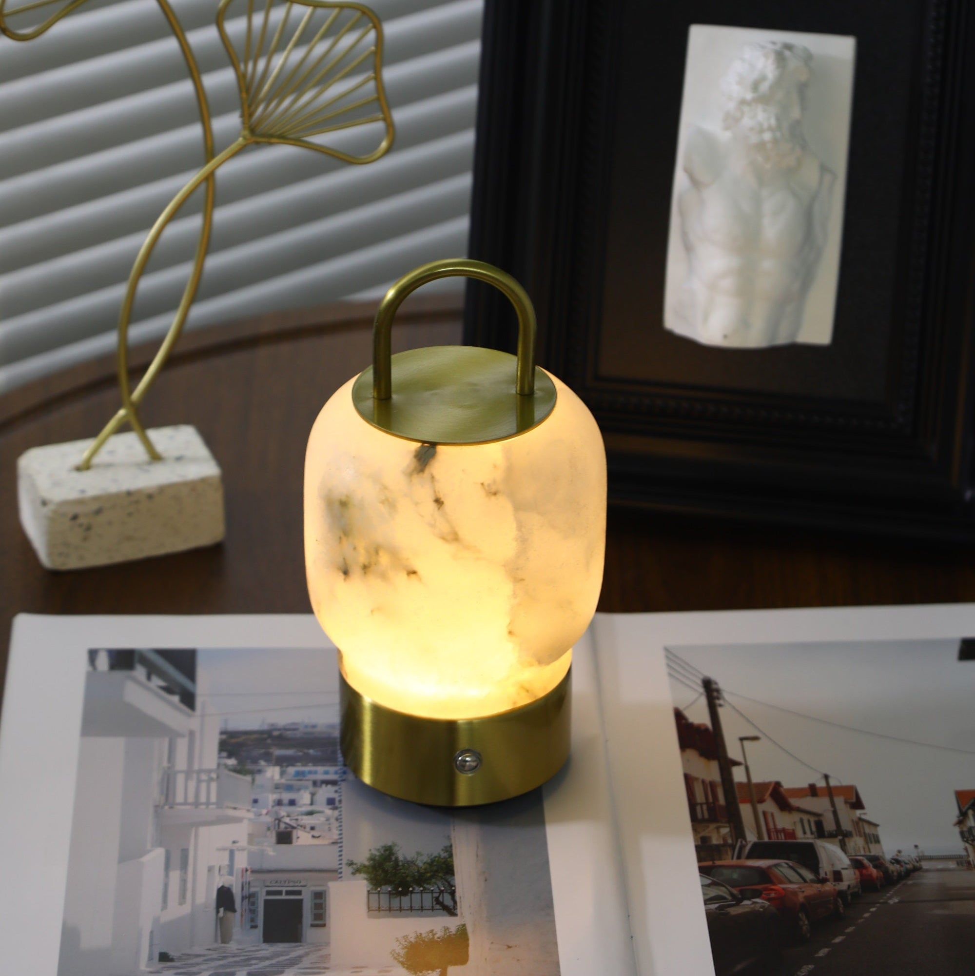 Oramith Alabaster Portable Rechargeable Table Lamp