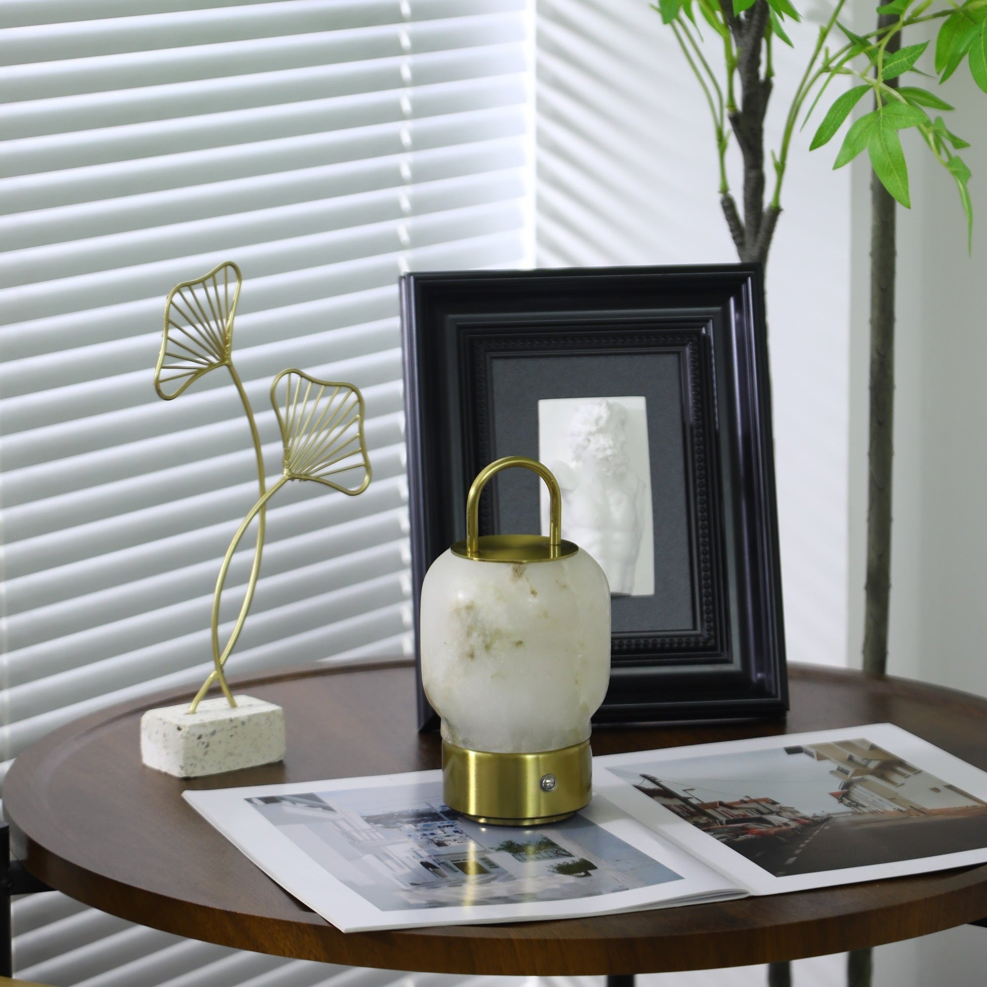 Oramith Alabaster Portable Rechargeable Table Lamp