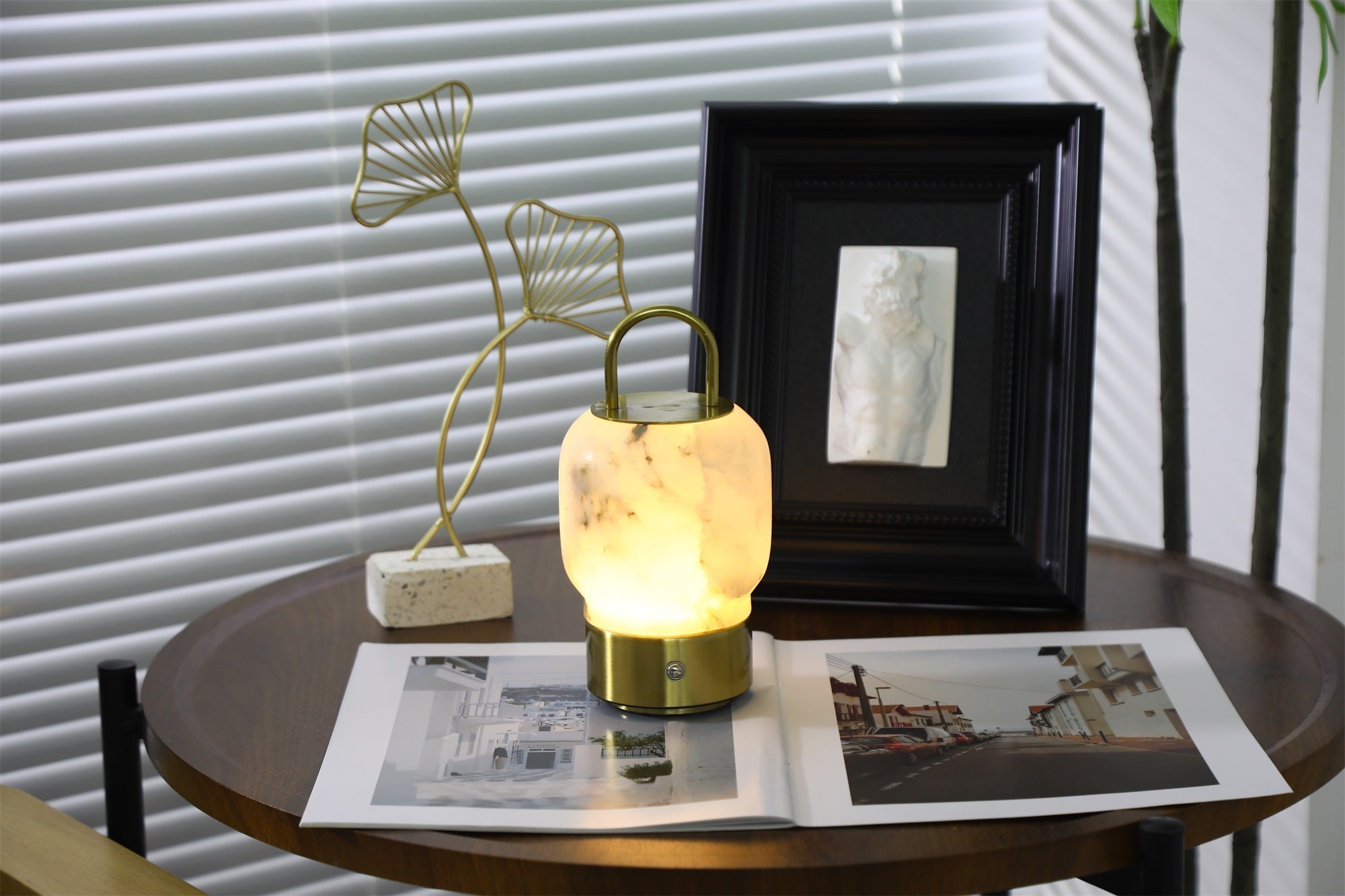 Oramith Alabaster Portable Rechargeable Table Lamp