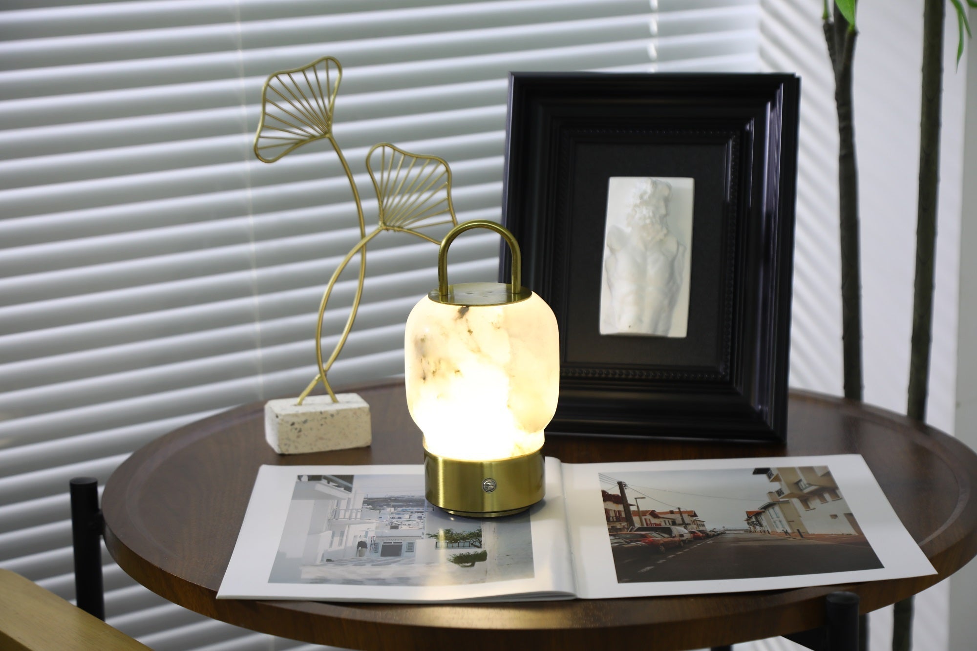 Oramith Alabaster Portable Rechargeable Table Lamp
