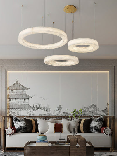 Plotuvyn Postmodern Luxury Ring Alabaster Chandelier