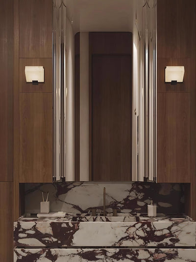 Niviella Alabaster Staircase Plug-in Wall Lamp