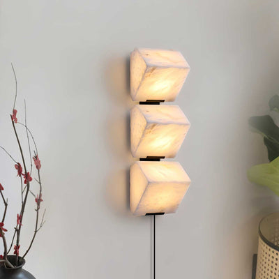 Niviella Alabaster Staircase Plug-in Wall Lamp