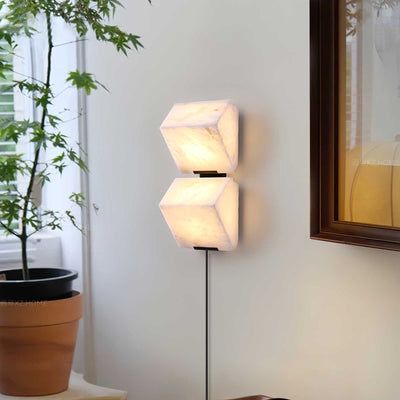 Niviella Alabaster Staircase Plug-in Wall Lamp