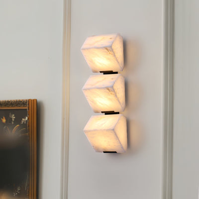 Niviella Alabaster Staircase Plug-in Wall Lamp