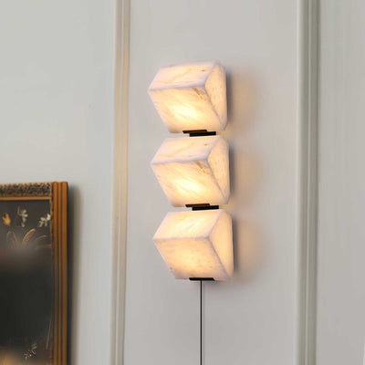 Niviella Alabaster Staircase Plug-in Wall Lamp
