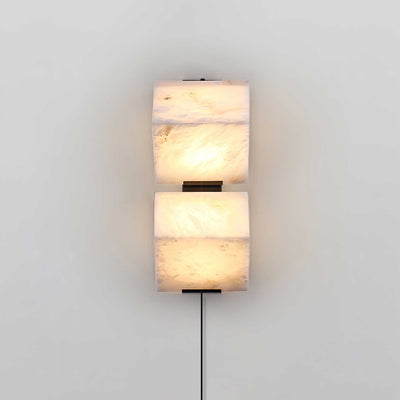 Niviella Alabaster Staircase Plug-in Wall Lamp