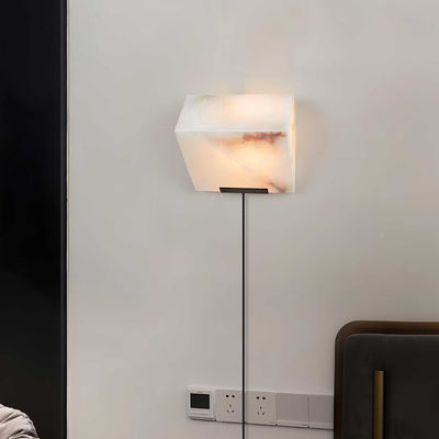 Niviella Alabaster Staircase Plug-in Wall Lamp