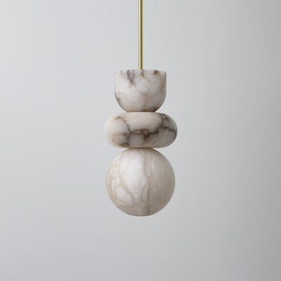 Irregular Shape Alabaster Pendant Light - Neutral Decor