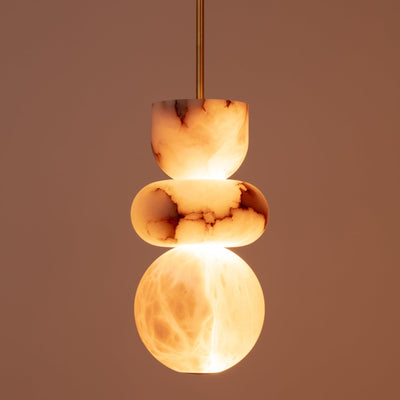 Irregular Shape Alabaster Pendant Light - Neutral Decor