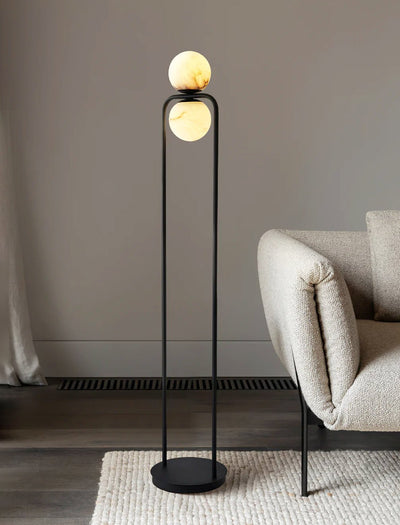 Callista Minimalist Alabaster Floor Lamp