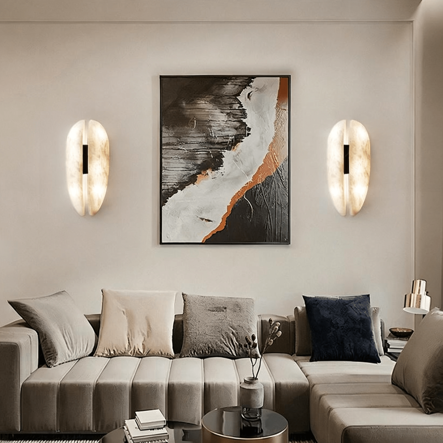 Albeora Alabaster Veil Wall Sconce