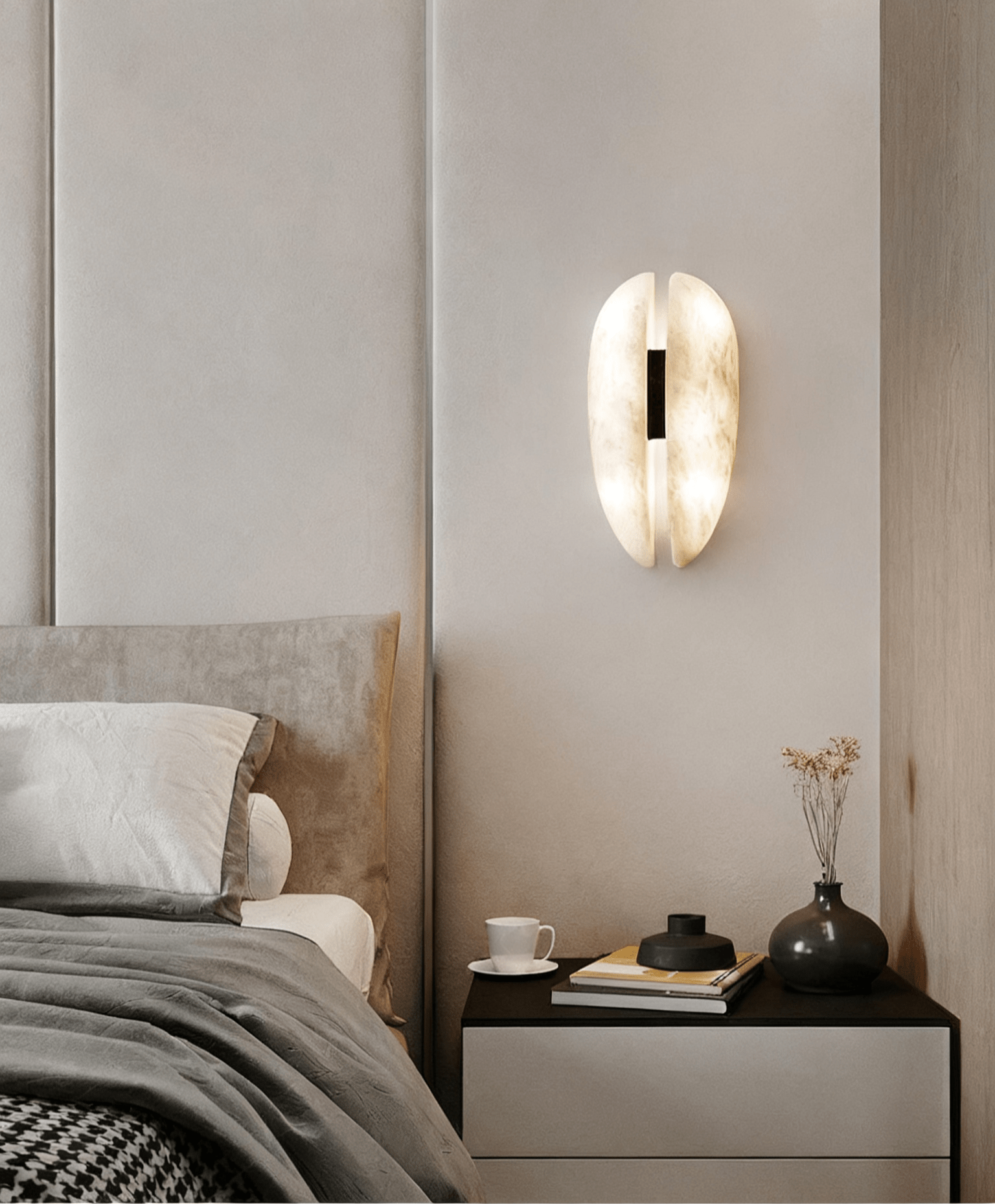 Albeora Alabaster Veil Wall Sconce