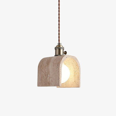 Qisk Travertine Pendant Light